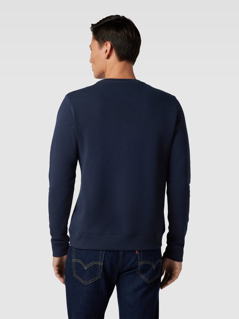 Sweatshirt mit Label-Detail Modell 'Nico' in marineblau