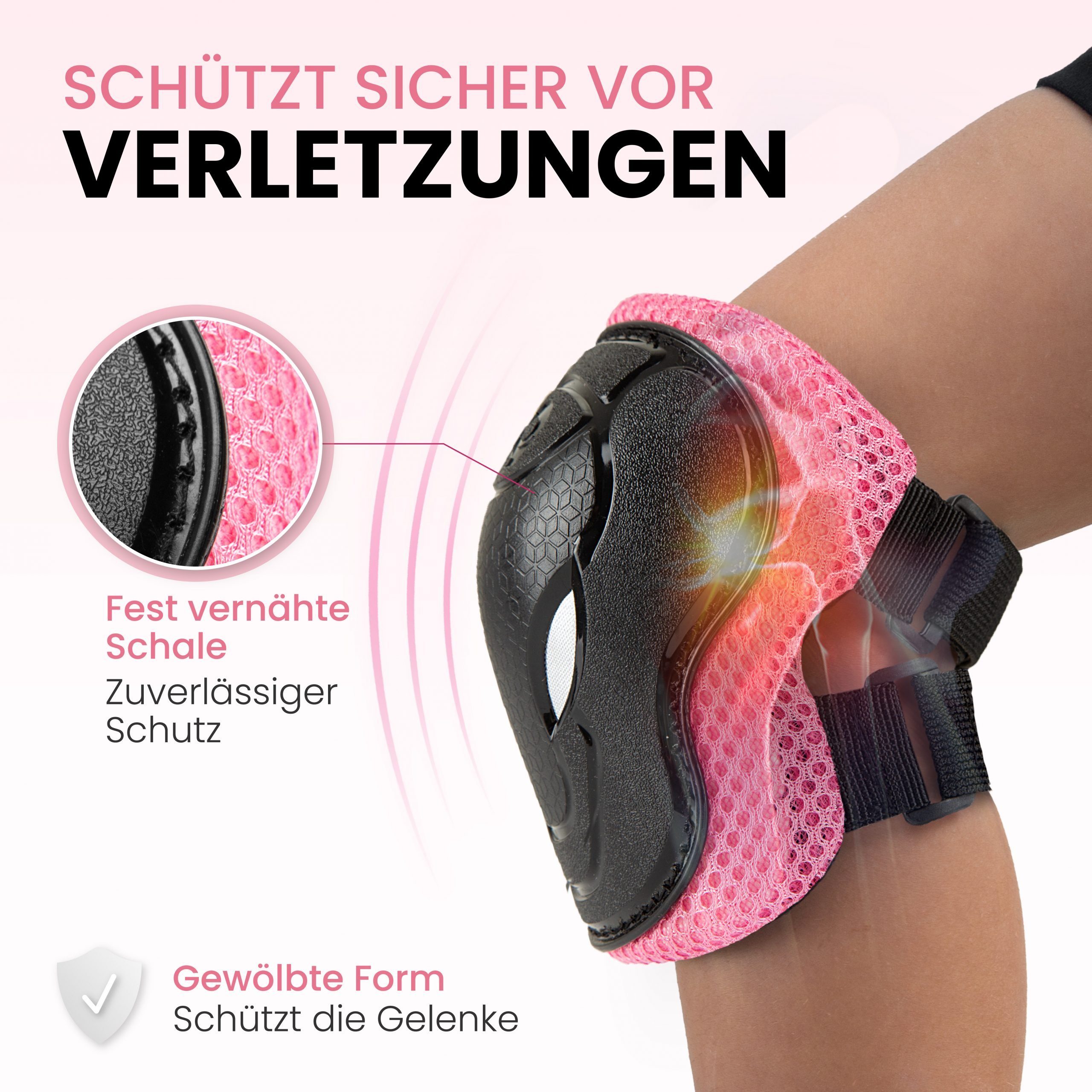 99FLIPS Protektoren-Set Inliner Schoner Kinder Protektoren Schützer Set mit Knieschoner (Skateboard Schutzausrüstung Geschenke für Kinder, 6-tlg., Knieschützer ab 3 Jahre mit Ellenbogenschoner & Handschonern), Skateboard Kinder ab 3 - Schlittschuhe f