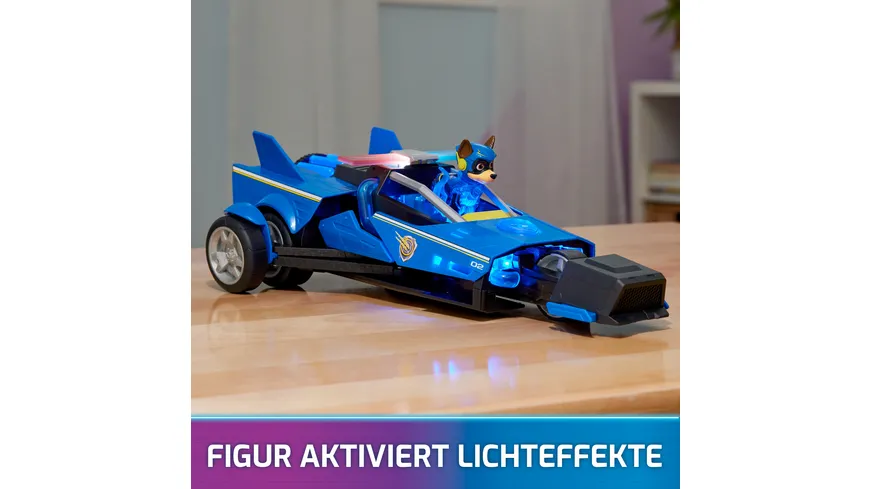 Spin Master - PAW Patrol: Der Mighty Kinofilm, Chases Deluxe Superhelden-Raketenfahrzeug