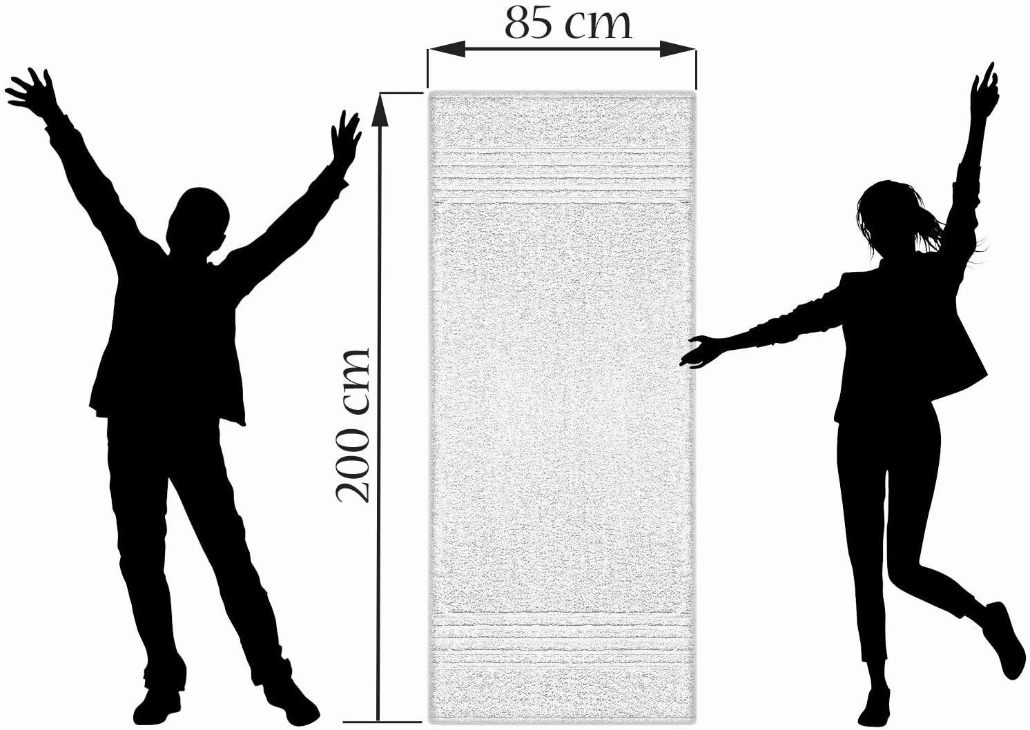 Lashuma Strandtücher London, Frottee (1-St), Liegetuch Frottee grau 85x200 cm