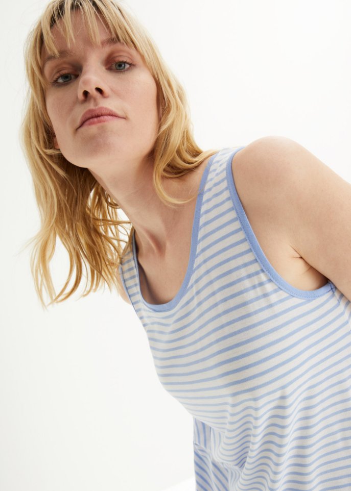 Figurumspielendes T-Shirt und gestreiftes Top aus Viskose (2-tlg.Set)