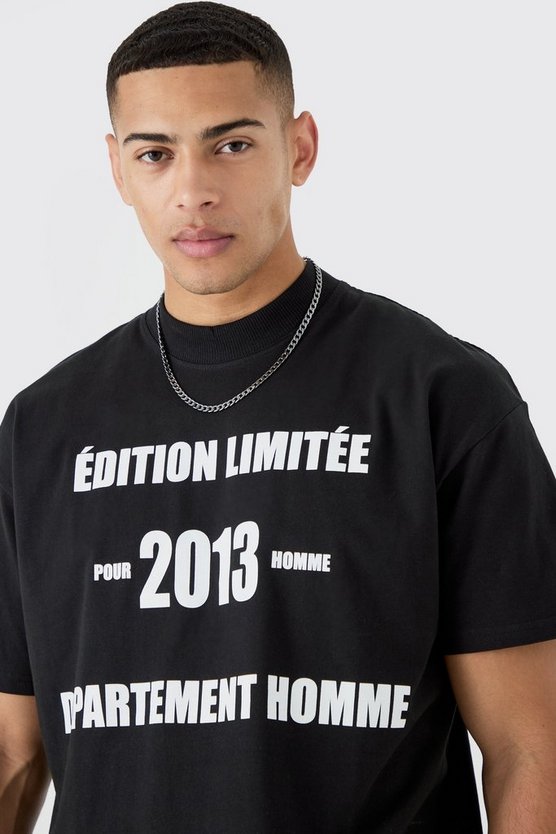 Oversize T-Shirt mit Slogan