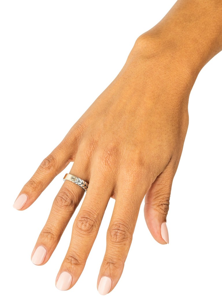 Buddha to Buddha Barbara Small Dual ring in silver with 14-carat gold detail