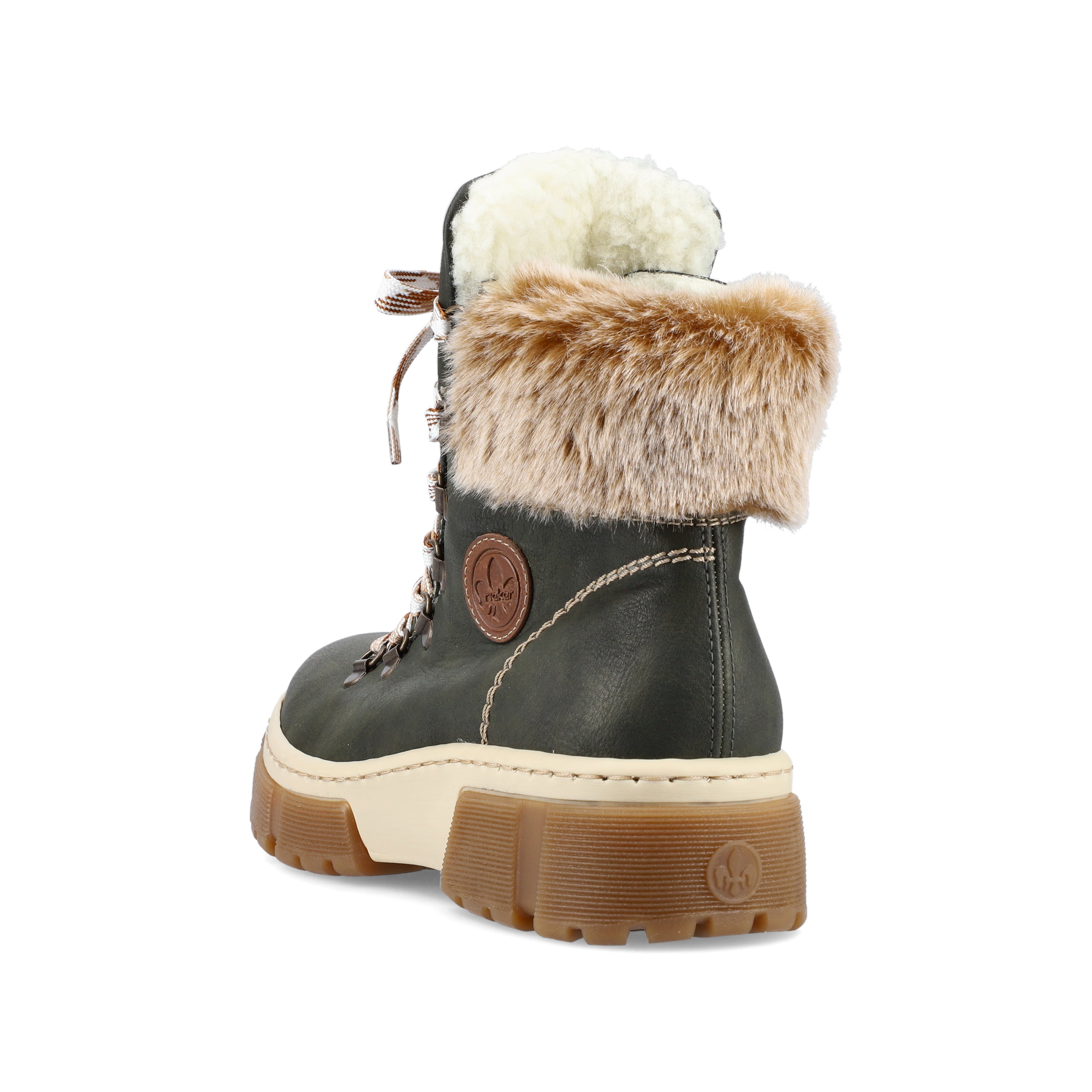 Rieker Damen Schnürstiefel olivgrün