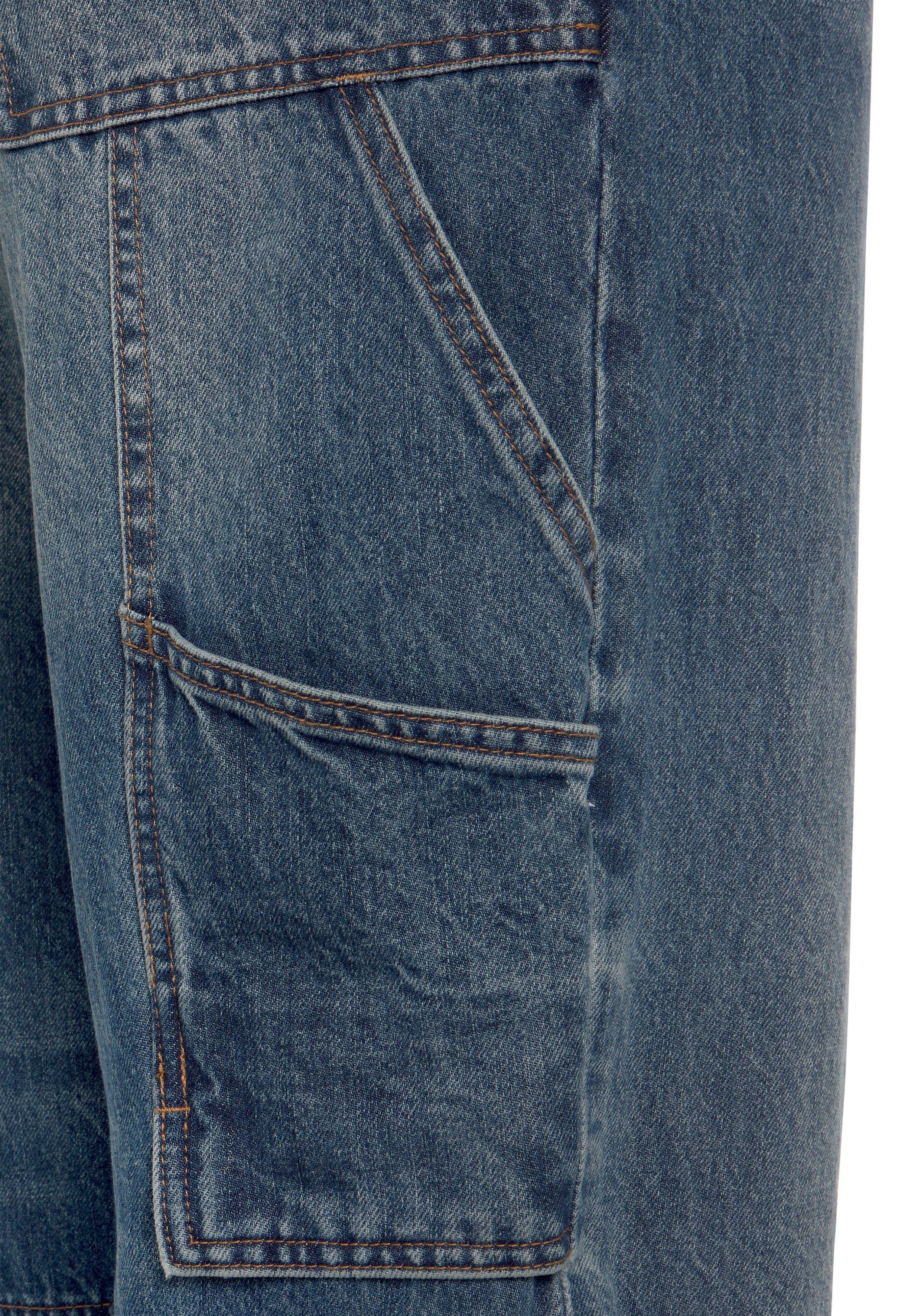 Northern Country Arbeitshose Multipocket Jeans (aus 100% Baumwolle, robuster Jeansstoff, comfort fit) mit dehnbarem Bund, mit 9 praktischen Taschen