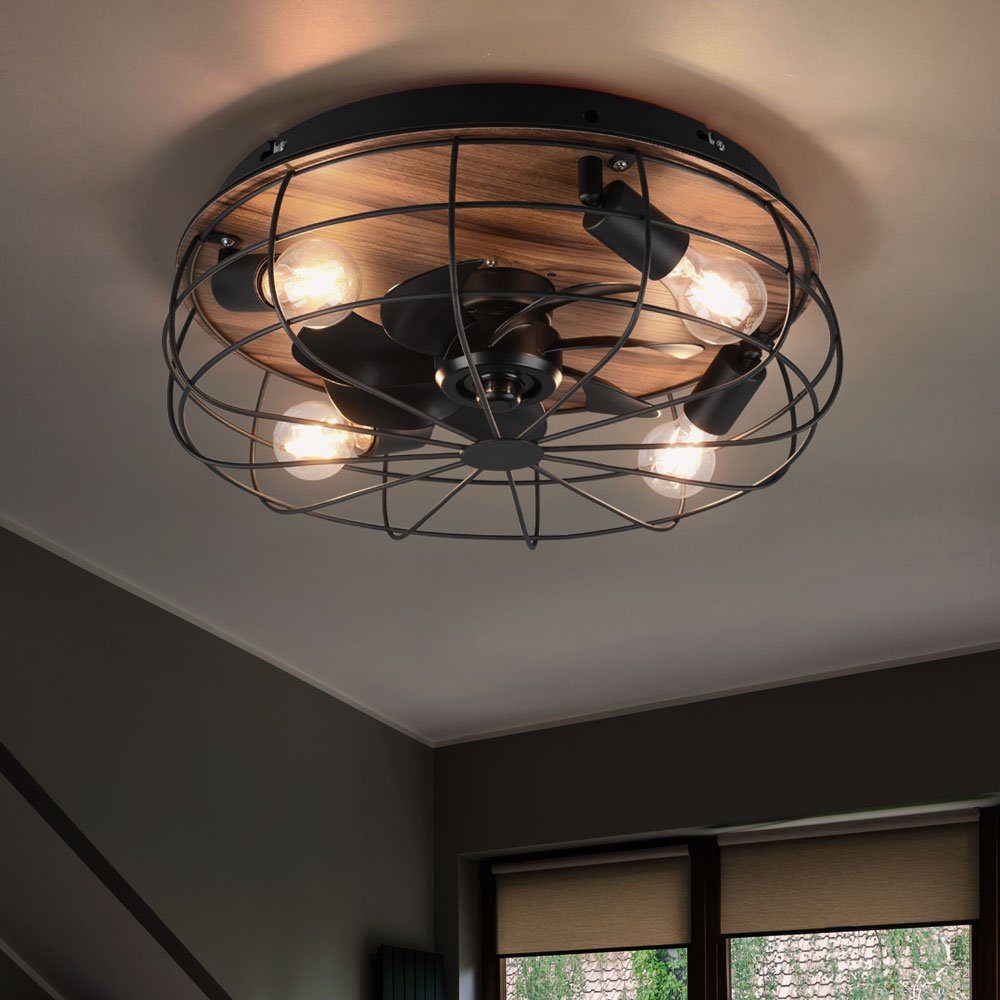etc-shop Deckenventilator, Decken Ventilator mit Fernbedienung Deckenlampe Wohnzimmer Lüfter in