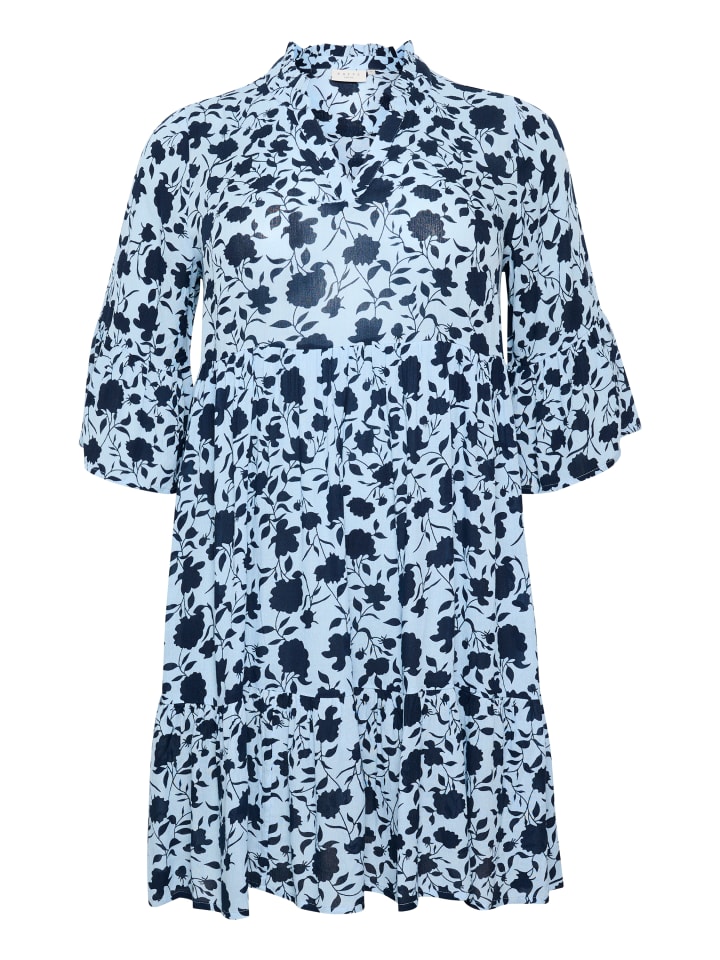 KAFFE curve Kleid KCisma in Blue Tone Graphic Flower günstig kaufen