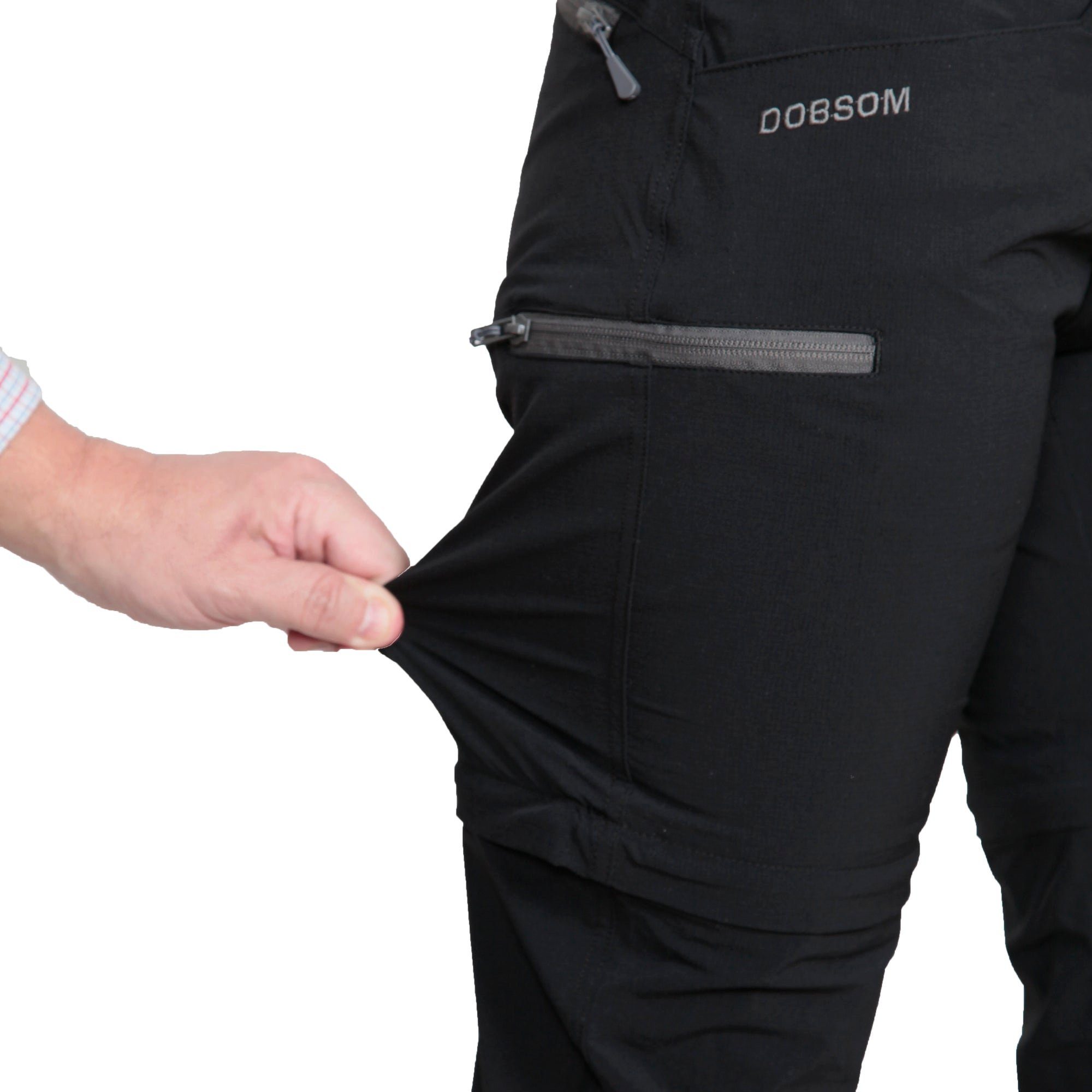 Dobsom Zip-off-Hose Dobsom Herren Wanderhose Outdoorhose Zipp Off abzippbar schnelltrocknend, atmungsaktiv, schmutzabweisend, 4 Wege Strech, elastisch