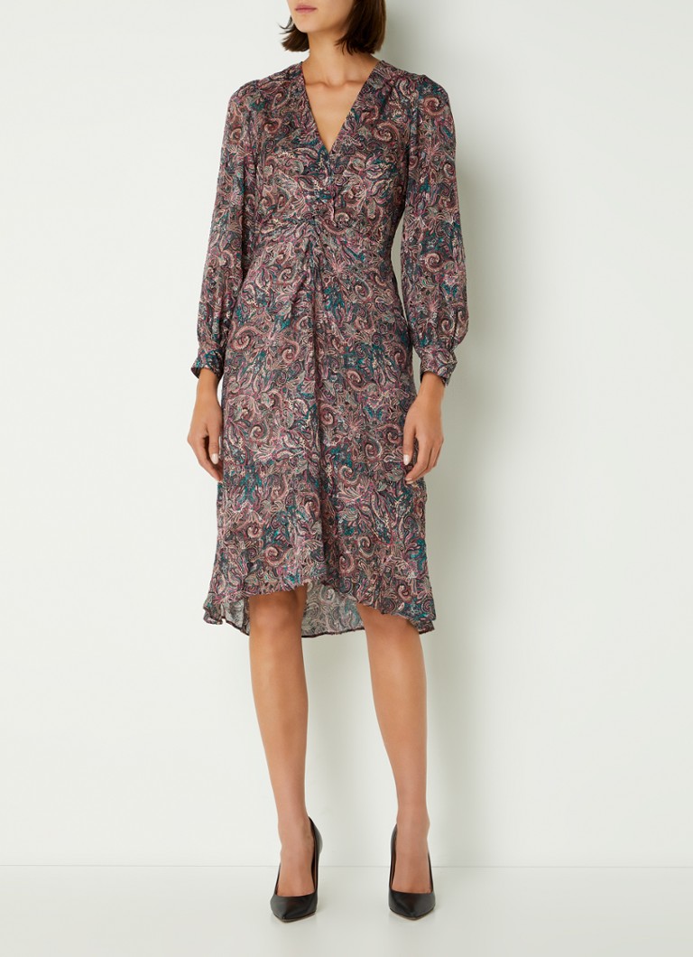 Vestido midi Jaelyn de Gerard Darel con estampado de cachemir