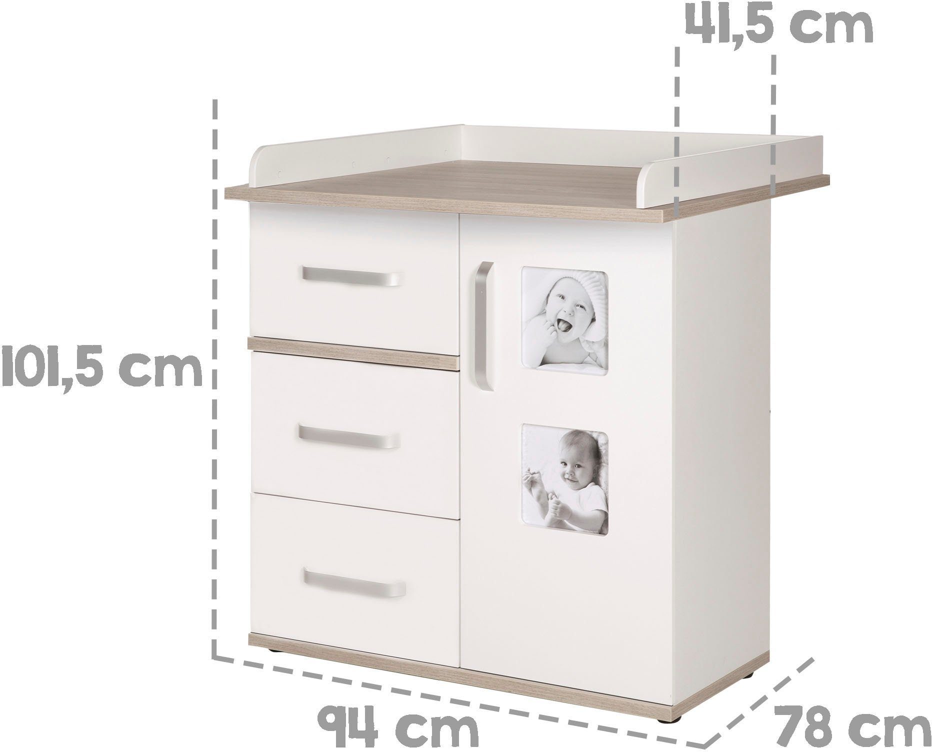 roba® Wickelkommode Moritz, schmal; Made in Europe