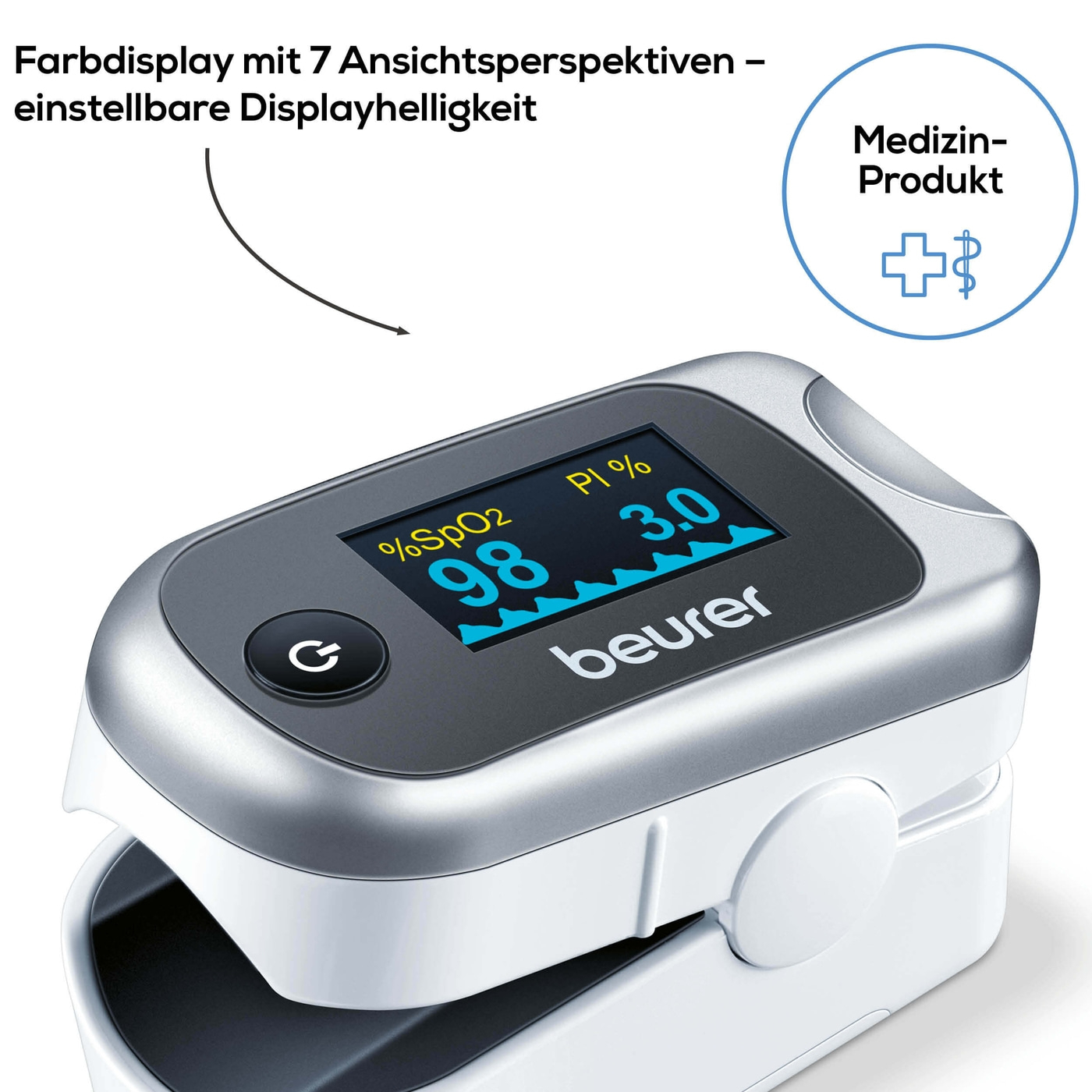 Beurer Pulsoximeter PO 40-Praktische Selbstkontrolle der Sauerstoffsättigung