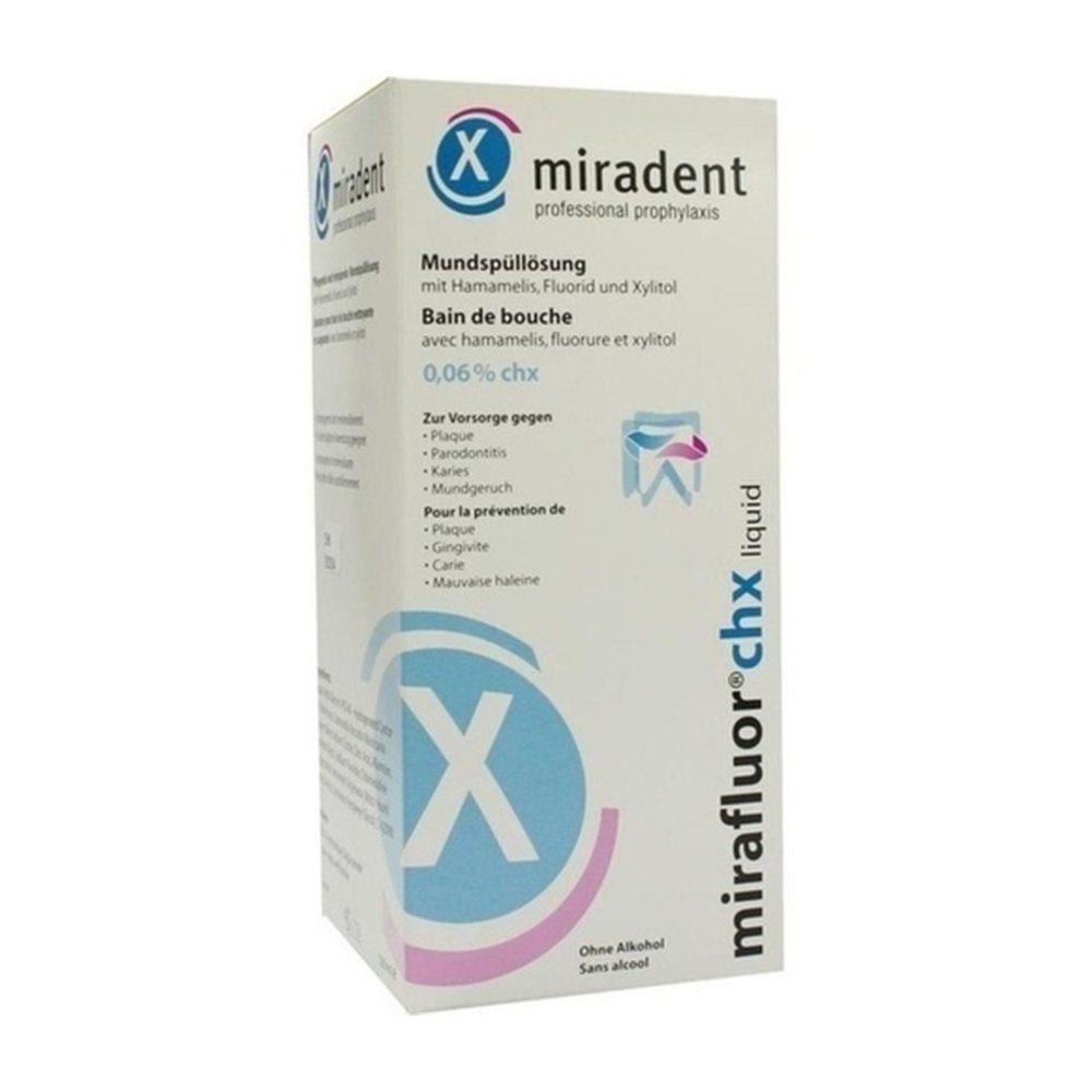 Hager Pharma GmbH Mundspülung, MIRADENT Mundspüllösung mirafluor CHX 0,06%, 500 ml