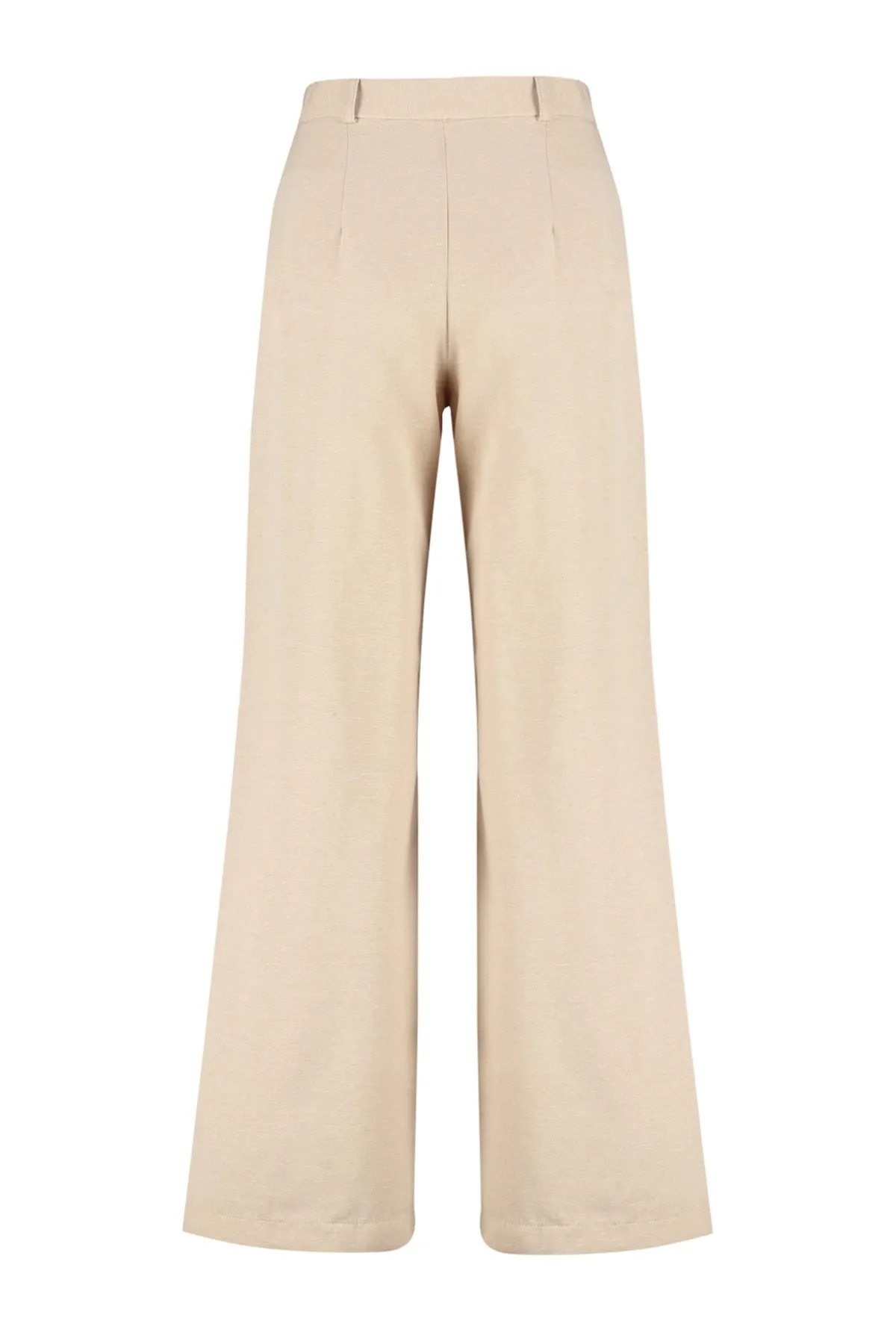Trendyol Collection  Steinige, gewebte Hose in Leinenoptik mit hoher Taille TWOSS23PL00210