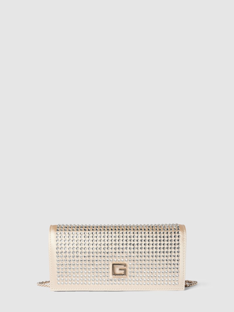 Umhängetasche mit Label-Details Modell 'GLAMOUR' in gold