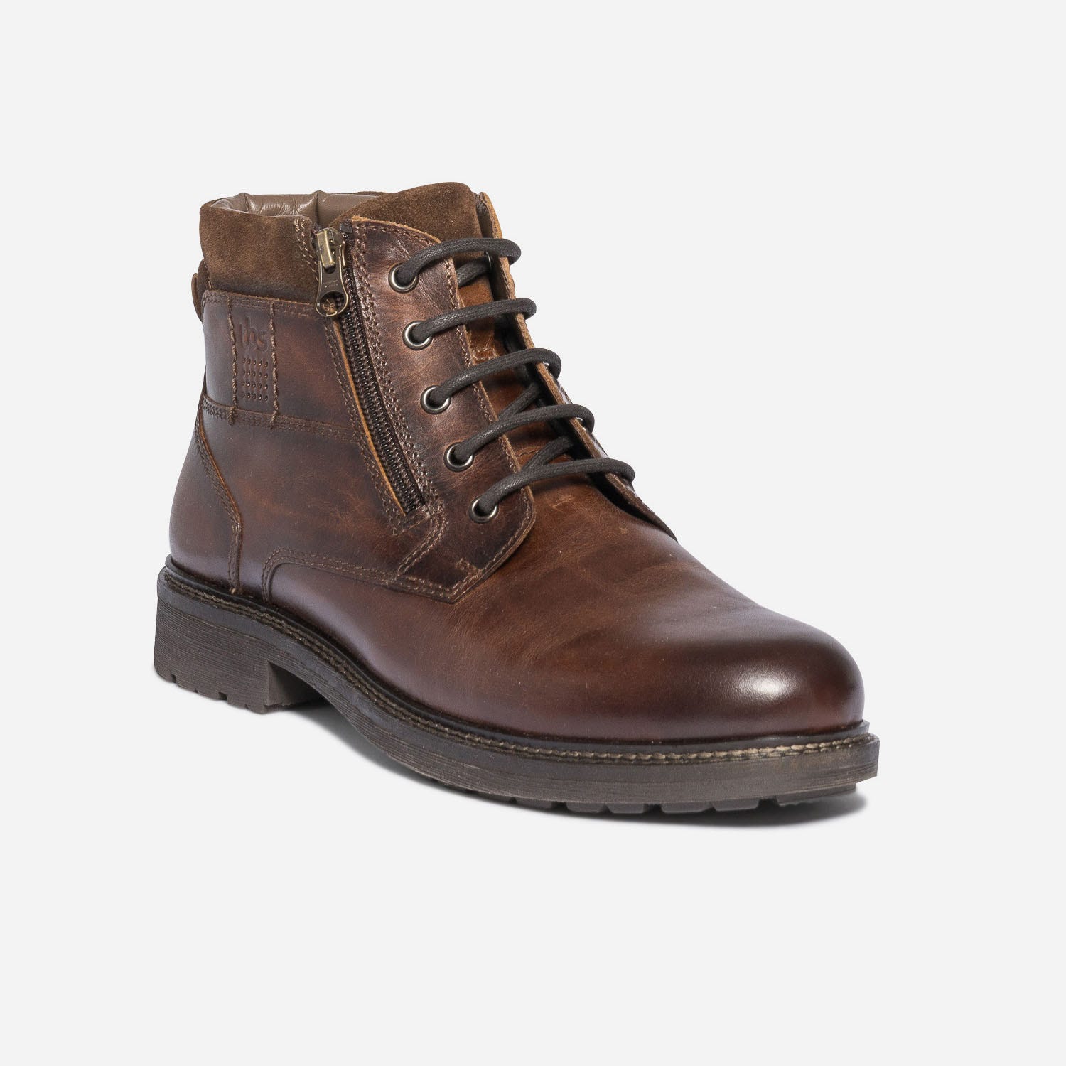 Boots à lacet TBS marron foncé en cuir