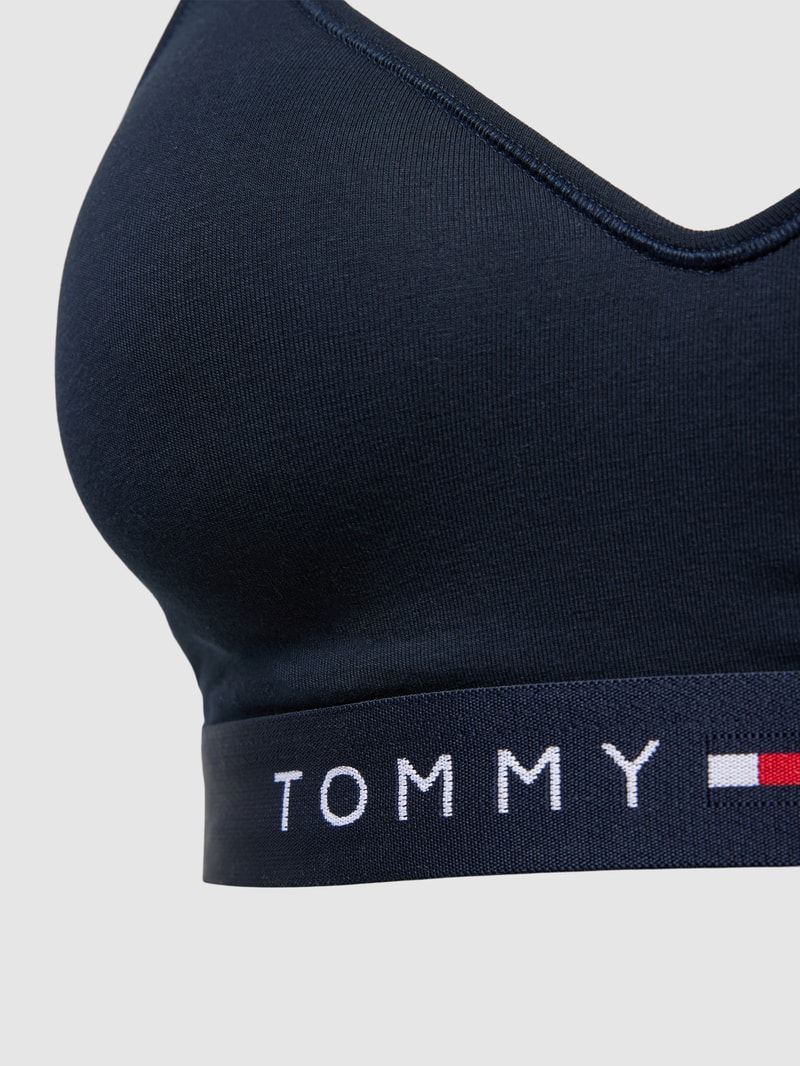 Bralette mit Label-Print Modell 'ORIGINAL' in schwarz