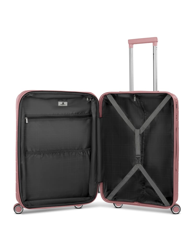 Franky London 4 Rollen Kofferset 3-teilig mit Dehnfalte in rose günstig kaufen onesize