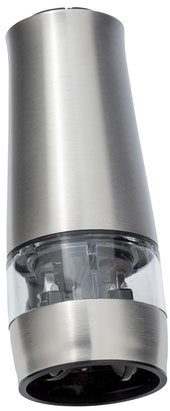 WENKO Salz-/Pfeffermühle 2in1 elektrisch, mit Licht, Edelstahl