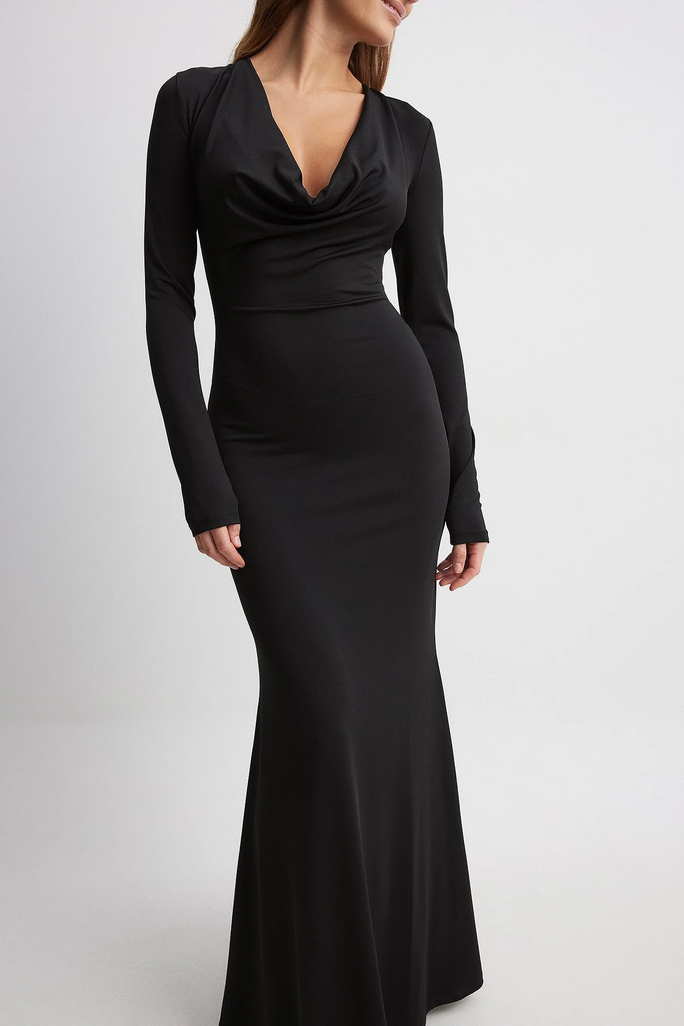 Drapiertes Maxikleid