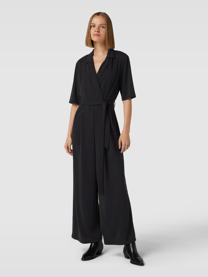 Jumpsuit mit Taillengürtel Modell 'CORNELIA' in schwarz