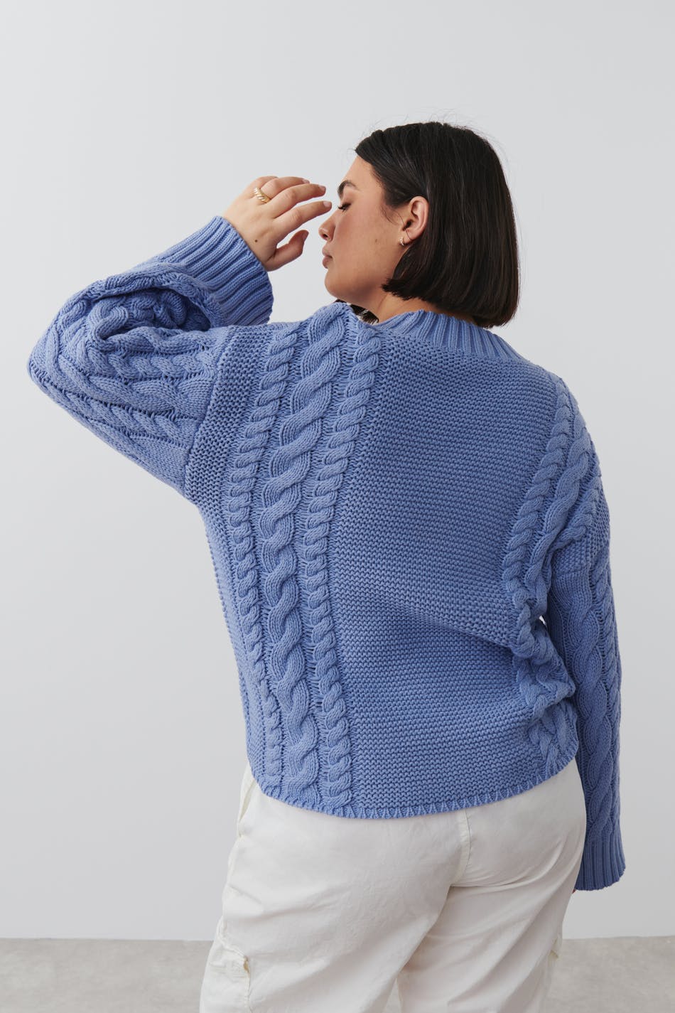 Chunky cable knit sweater