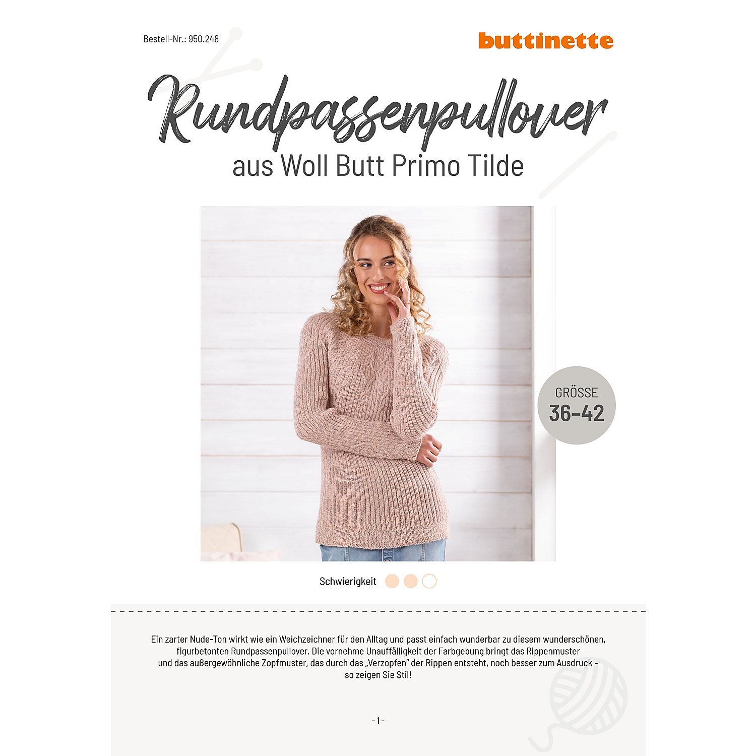 Strickanleitung – Rundpassenpullover aus Woll Butt Primo Tilde