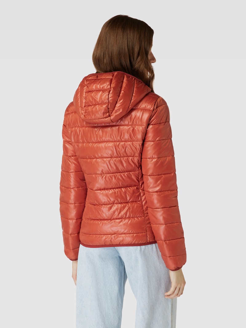 Steppjacke mit Eingrifftaschen in rostrot