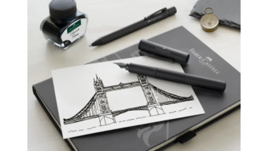 FABER-CASTELL Füller Grip Edition M all Black