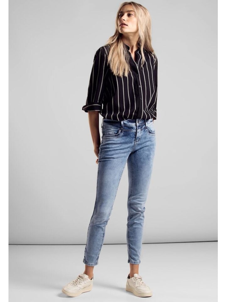 Street One Jeans in light blue random wash günstig kaufen