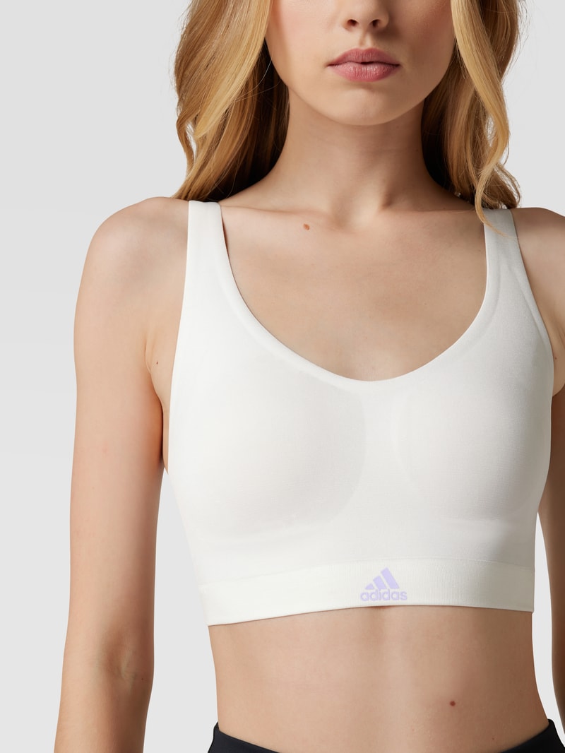 Bustier mit Label-Print Modell 'Naked' in hellgrau