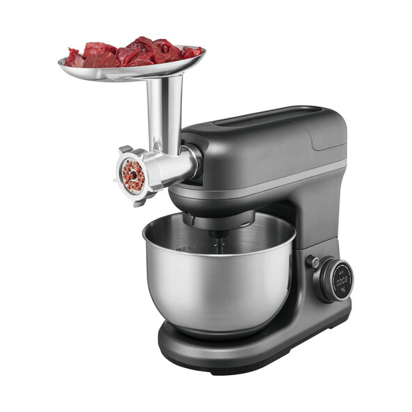 Küchenmaschine Digital, mit Eisschüssel, 4 in 1, titan (MD 18440)
