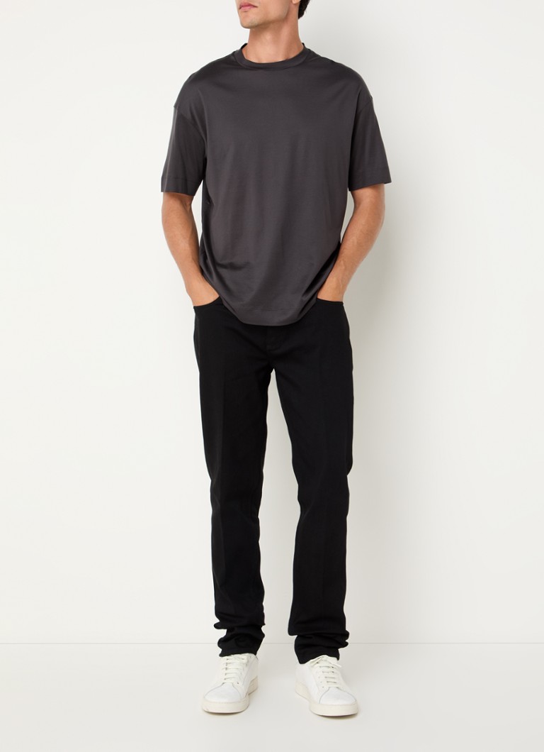 Pantaloni drepți Emporio Armani cu buzunare laterale