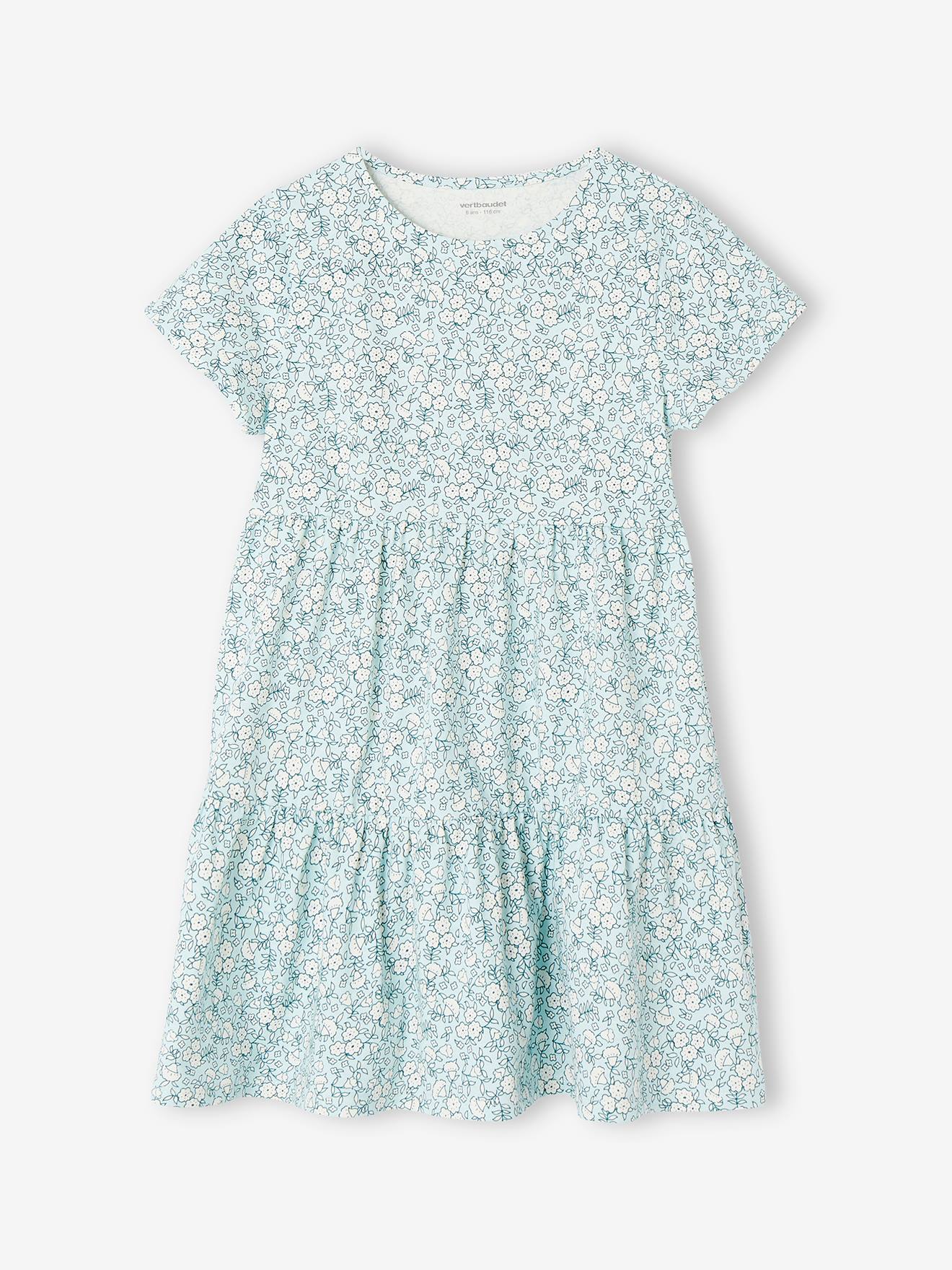 Vertbaudet Mädchen-Set: Kleid & Sweatjacke Oeko-Tex - smaragdgrün