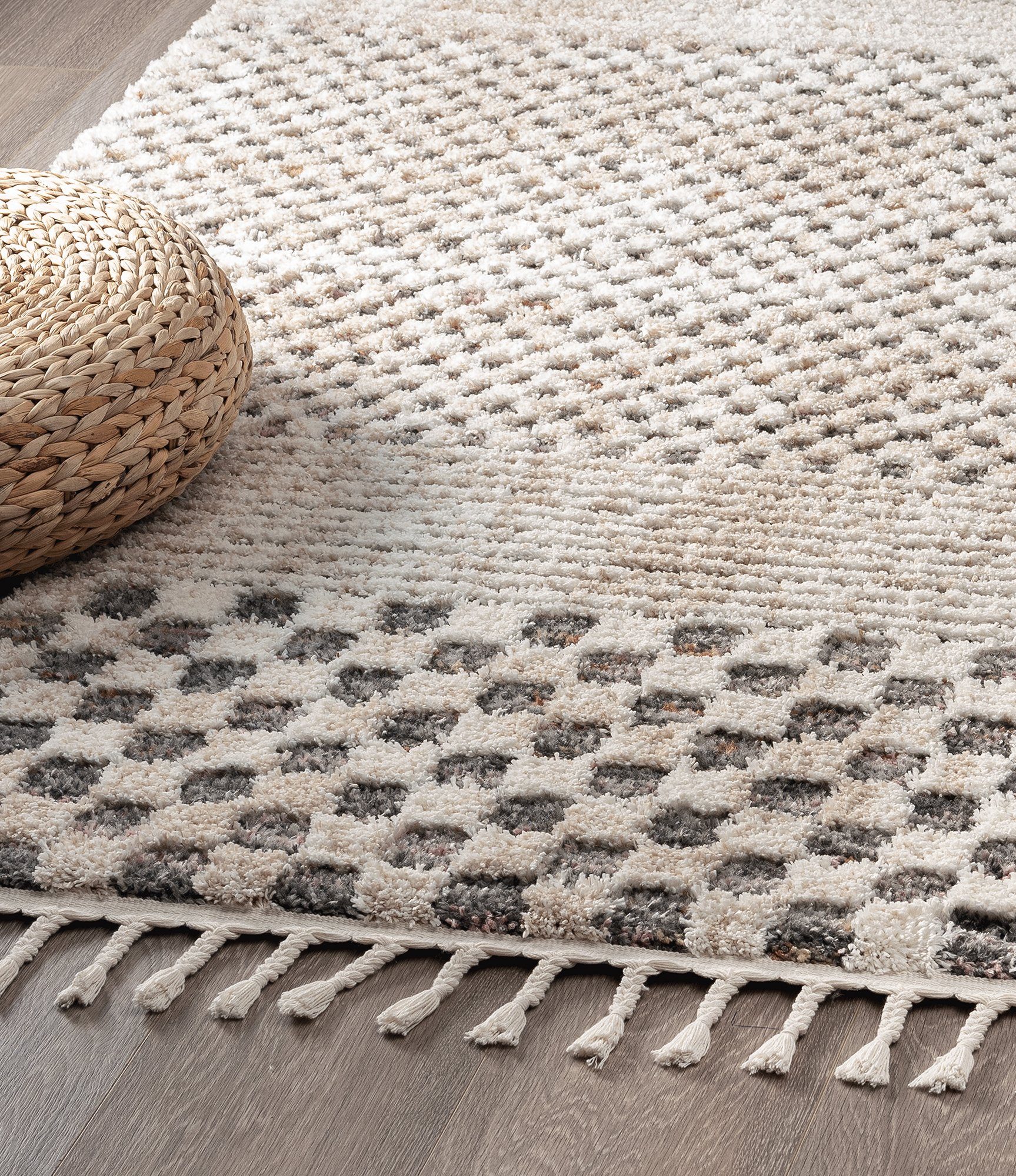 Hochflor-Teppich Vera Handmade-Look Super Weicher Wohnzimmer Teppich, 3D Effekt, the carpet, Rechteck, Höhe: 30 mm, Wohnzimmer, Schlafzimmer, Fransen, Hochwertig