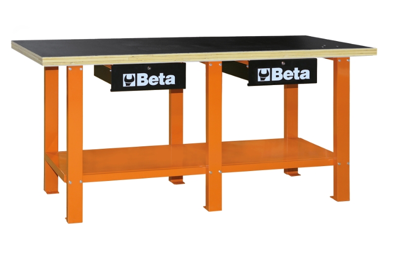 Beta 056000251 darbastalis su mediniu stalviršiu - oranžinis, 86 kg