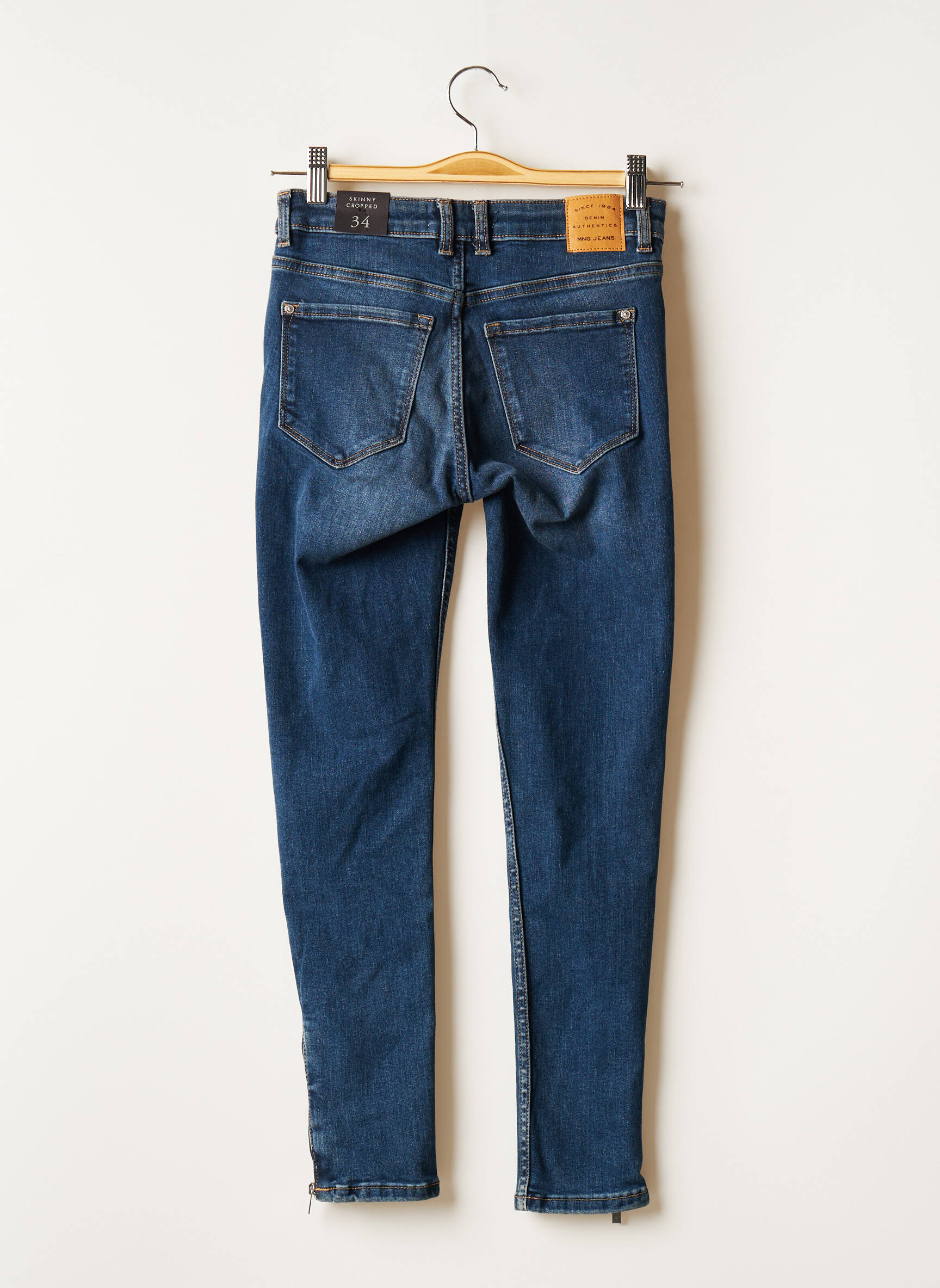Mango Jeans Skinny Femme couleur bleu