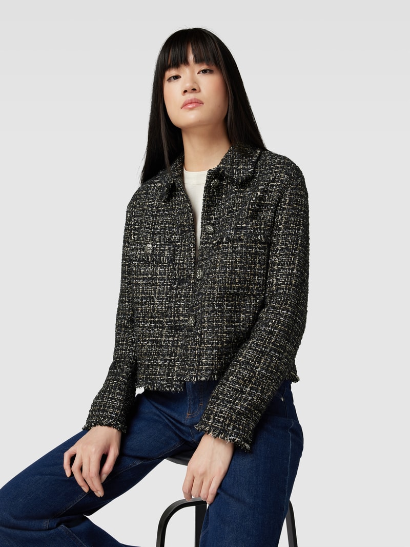 Blazer mit Strukturmuster in schwarz