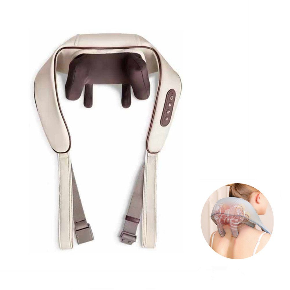 autolock Bandmassagegerät Nackenmassagegerätr, Shiatsu Nackenmassagegerät, mit Ruecken, Schulter Massage,Muskelschmerzlinderung für Nacken,Rücken Schulter