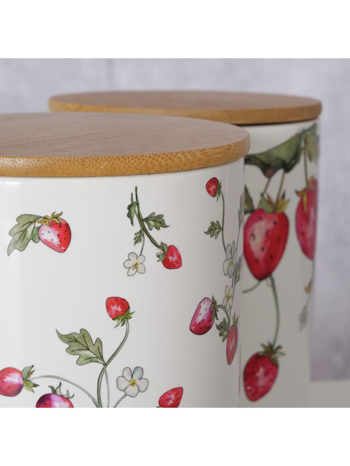 Boltze 2er-Set: Vorratsdosen in Rot/ Grün/ Weiß - (H)17 x Ø 12 cm günstig kaufen onesize