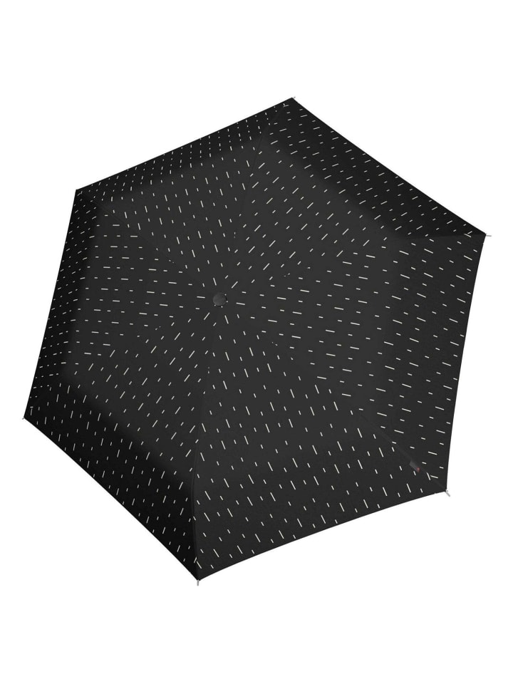 Knirps U.200 Ultra Light Duomatic - Taschenschirm Regenschirm (black with rose coating) in rain black günstig kaufen onesize