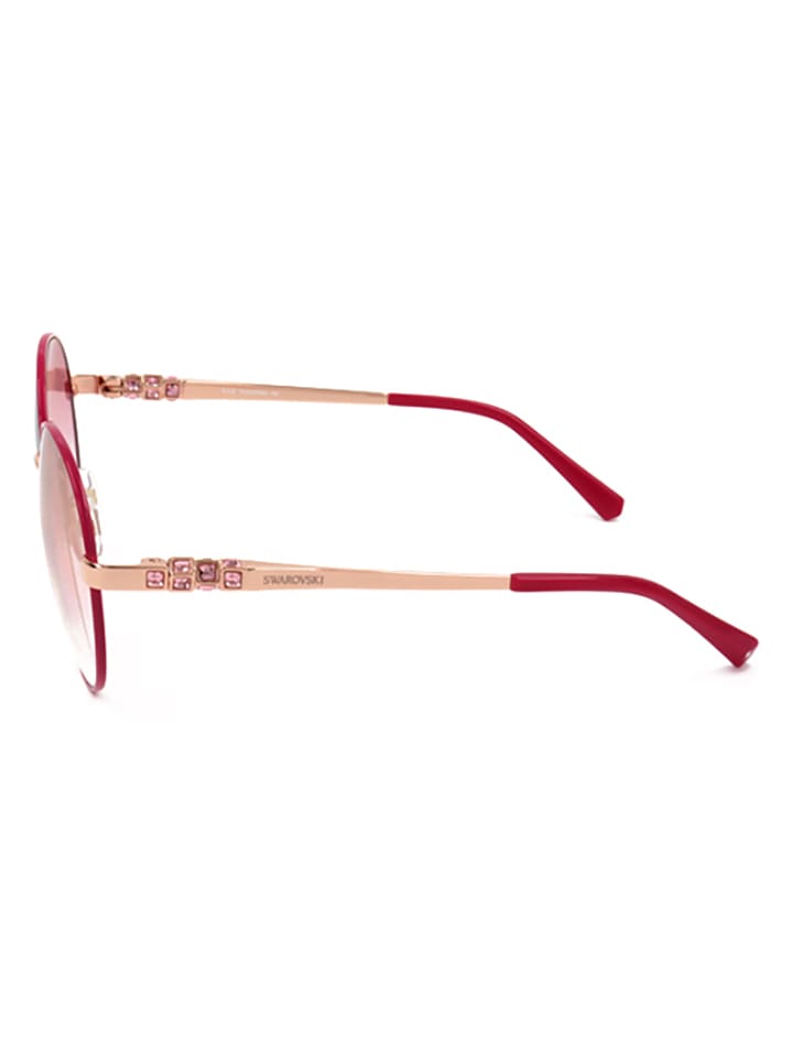 Swarovski Damen-Sonnenbrille in Pink-Roségold/ Rosa günstig kaufen 55