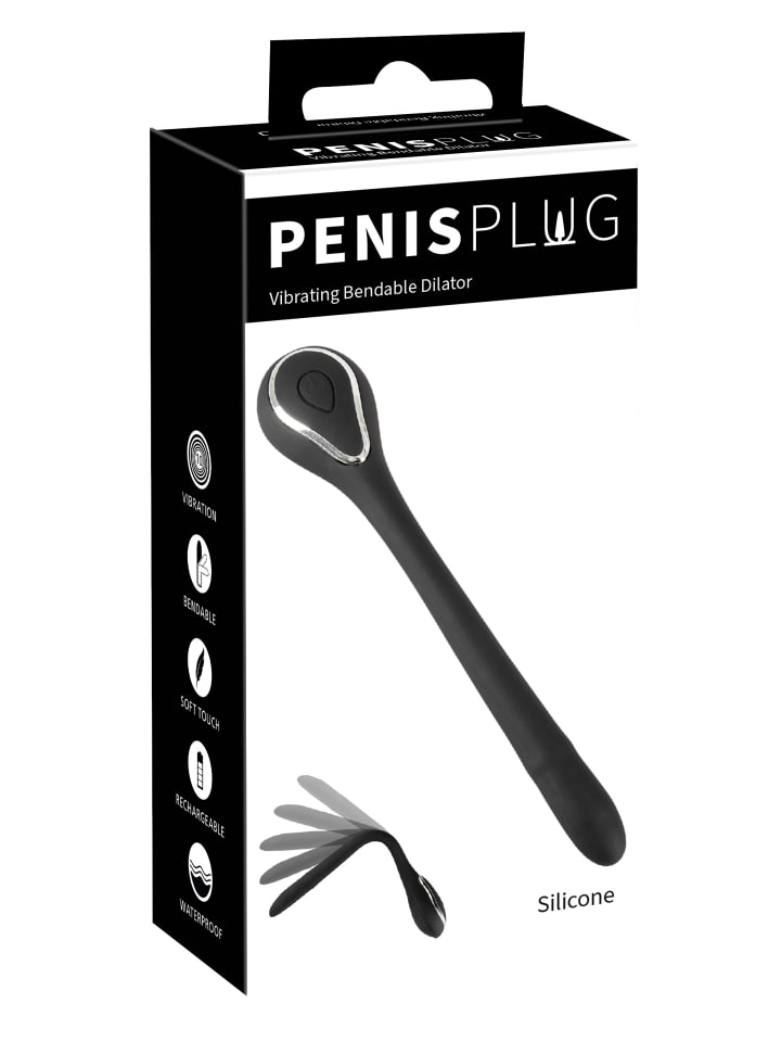 Penisplug Penisplug Vibrating Bendable Dilator in schwarz günstig kaufen 13,5 cm