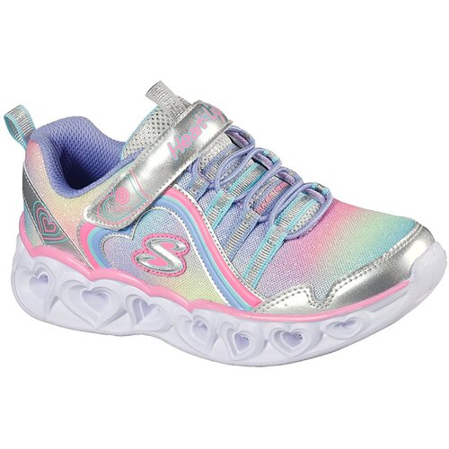 KINDER FREIZEITSCHUHE HEART LIGHTS - RAINBOW LUX