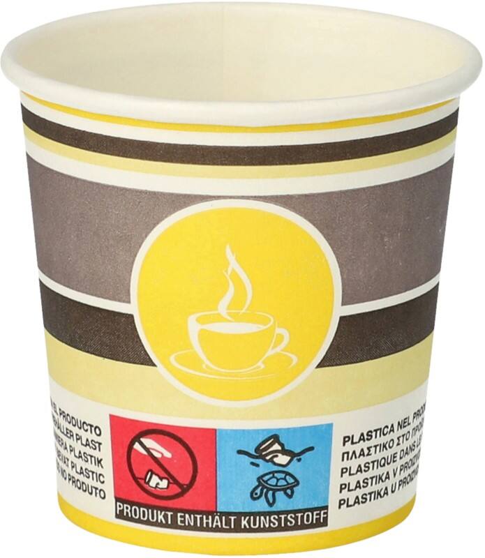 PAPSTAR To Go Einwegbecher Pappe 100 ml 60 mm Mehrfarbig 80 Stück
