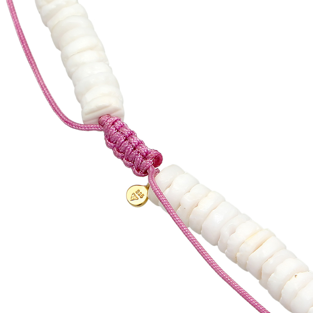 Elli Elli Collier Femmes Beads style surfeur avec perles Heishi en argent sterling 925 collier
