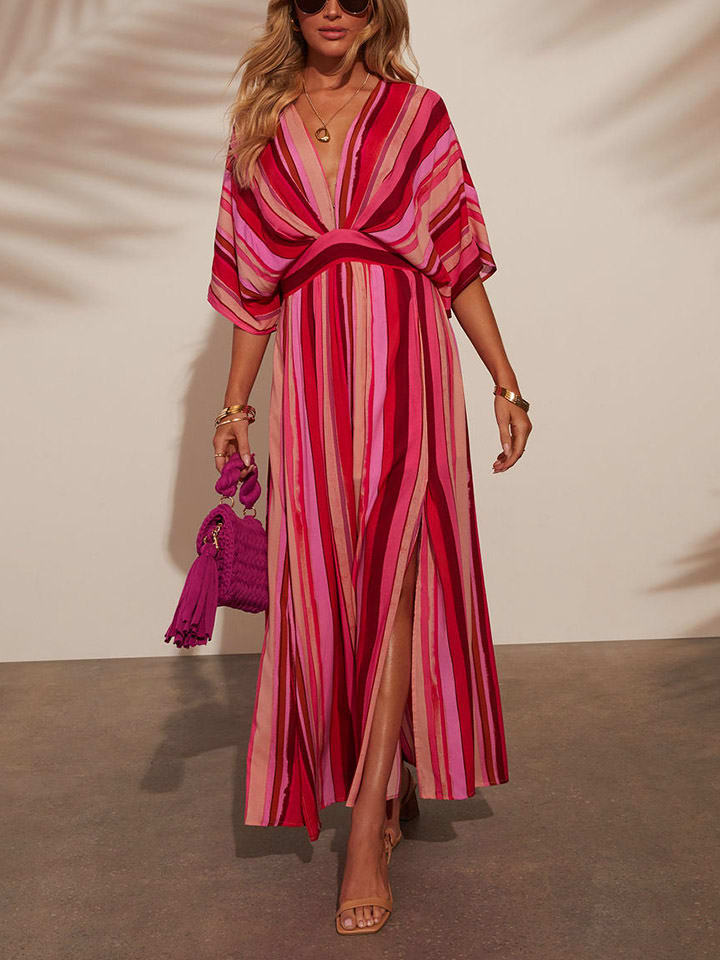 Milan Kiss Kleid in Rot/ Pink günstig kaufen