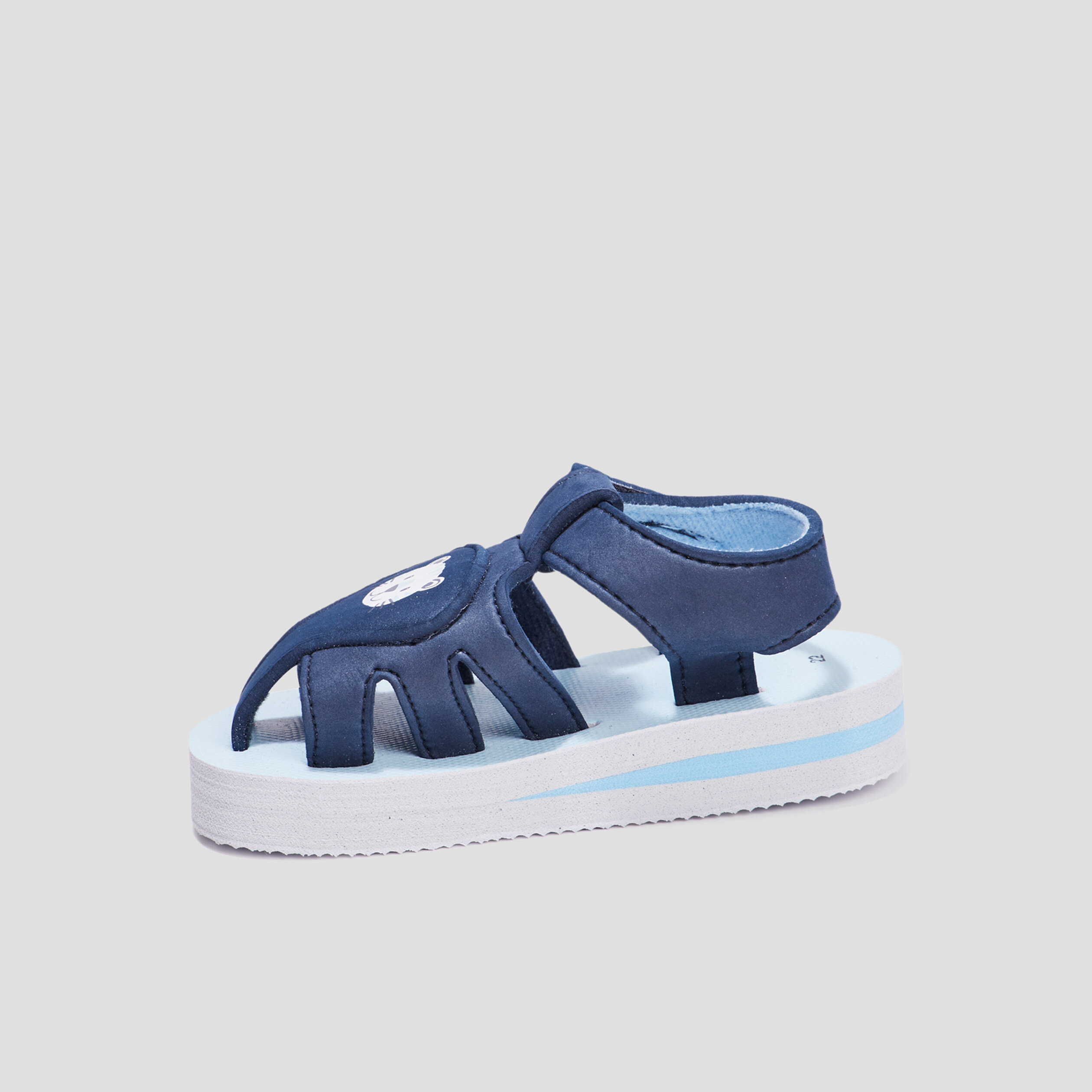 Sandales de plage à scratchs bleu bébé garçon | La Halle