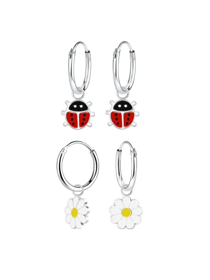 Alexander York Schmuckset OHRRINGE MARIENKÄFER   GÄNSEBLÜMCHEN in 925 Sterling Silber, 4-tlg. günstig kaufen onesize