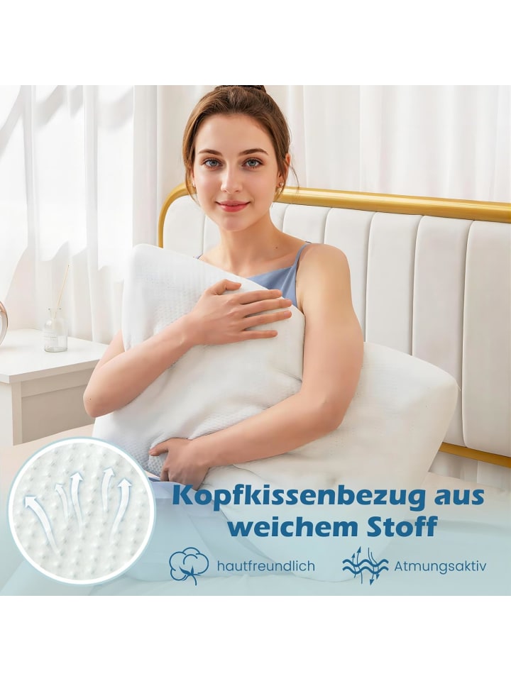 COSTWAY Kühlendes Kopfkissen 2er Set 40x60cm in Weiß günstig kaufen onesize