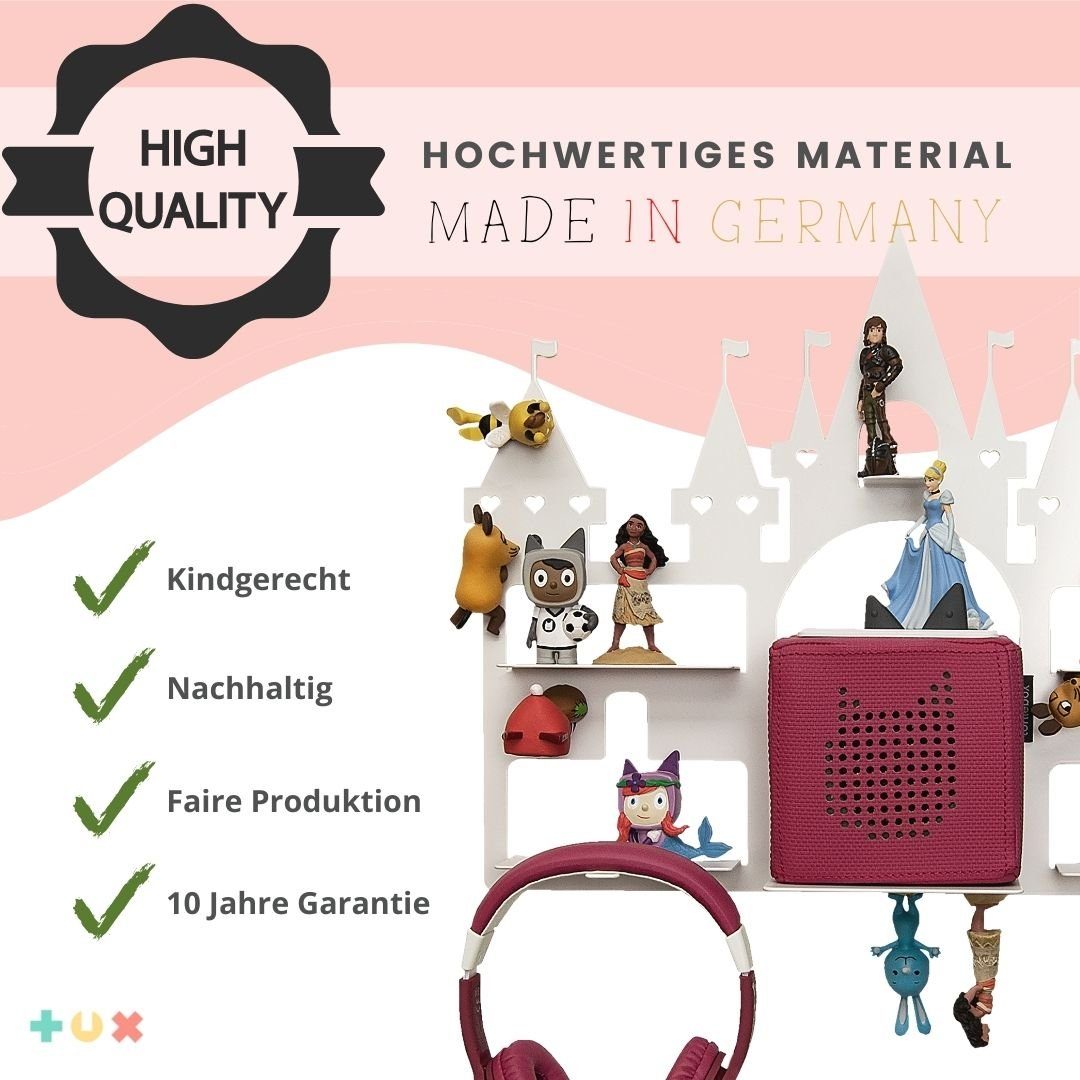 TUX Wandregal TUX-Regal passend für Toniebox und über 40 Tonies 